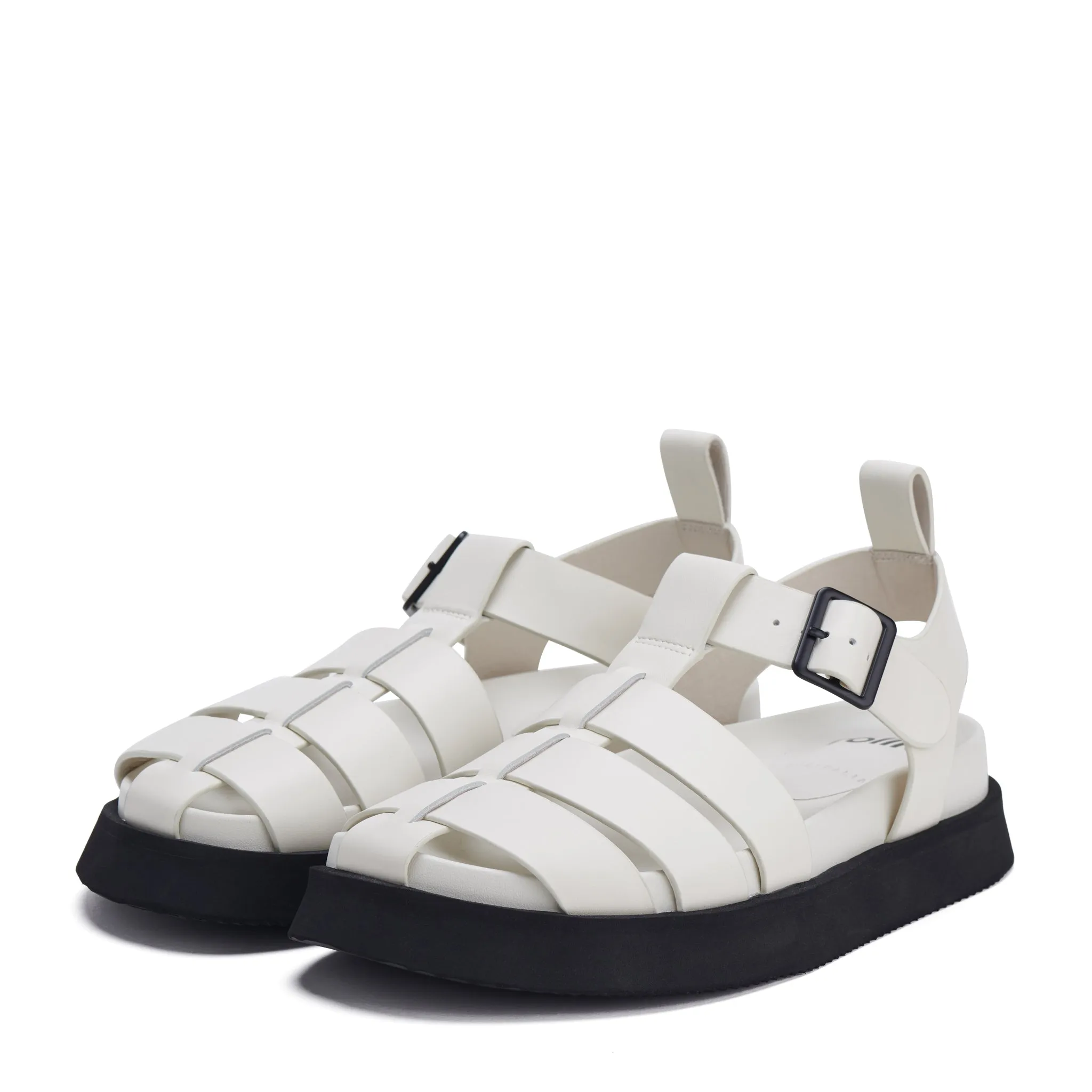 Acme Fisherman Sandal in Bone/Black