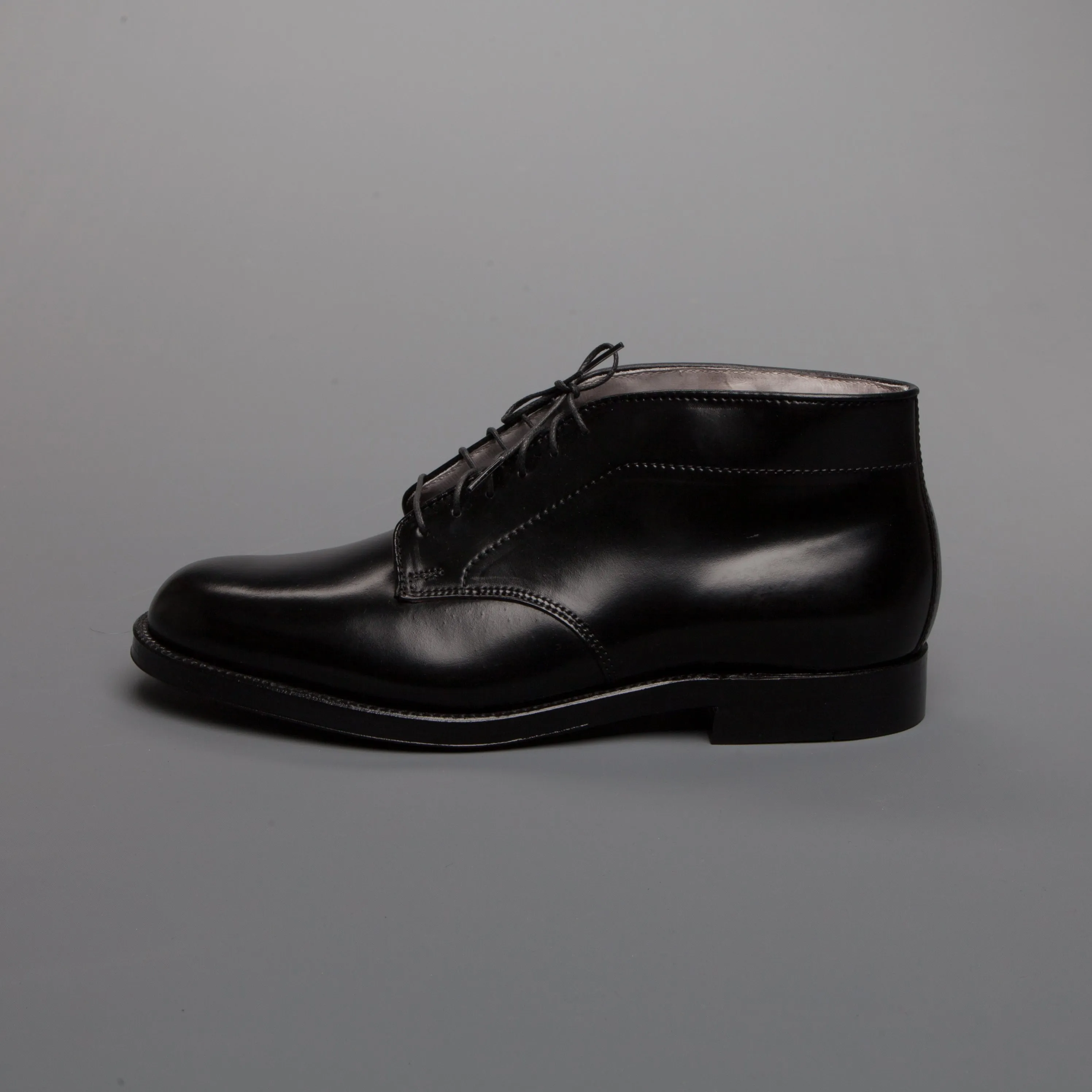 Alden x Frans Boone 6 eyes chukka in black cordovan