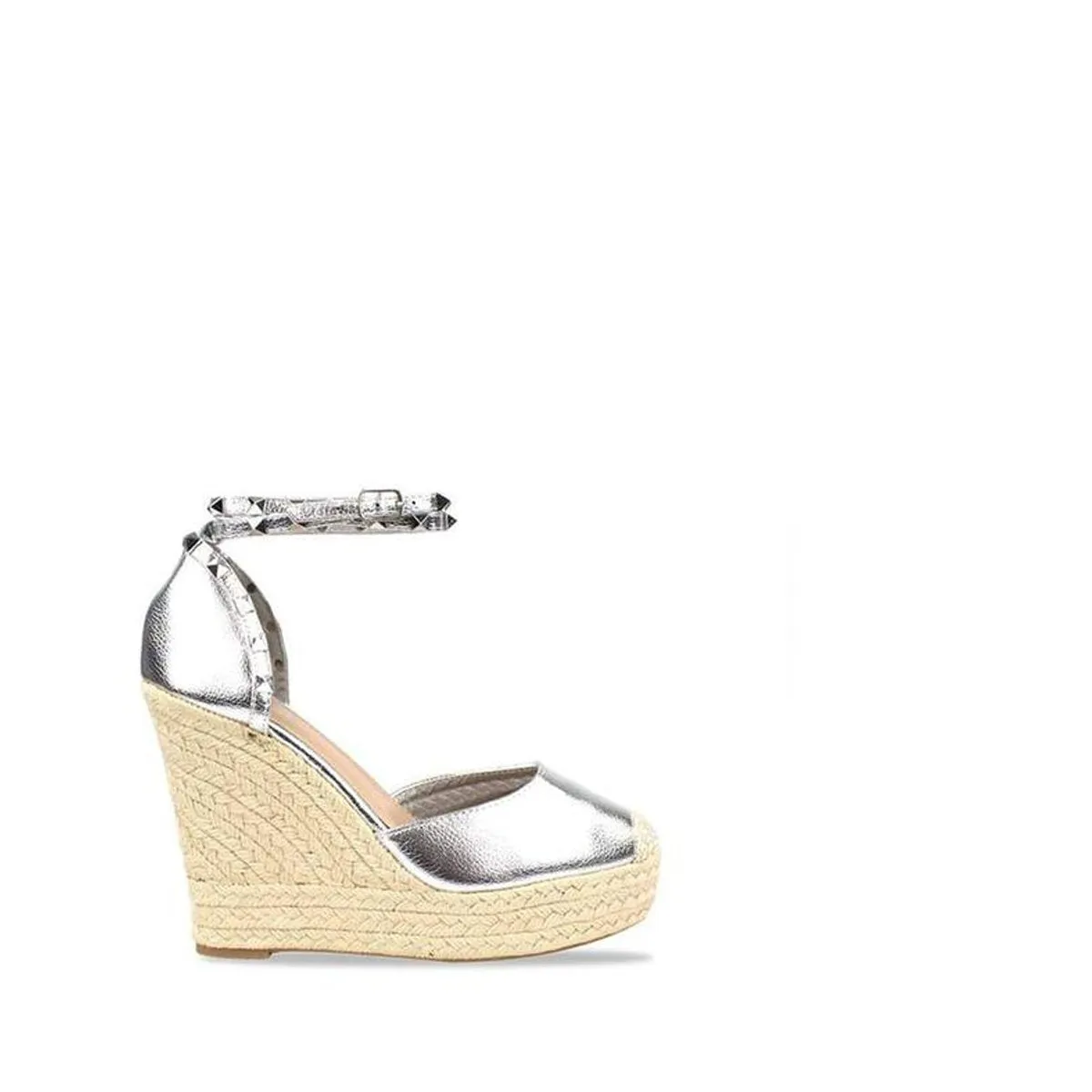 Amilia Espadrille Wedge Studded Platform Ankle Strap Sandal