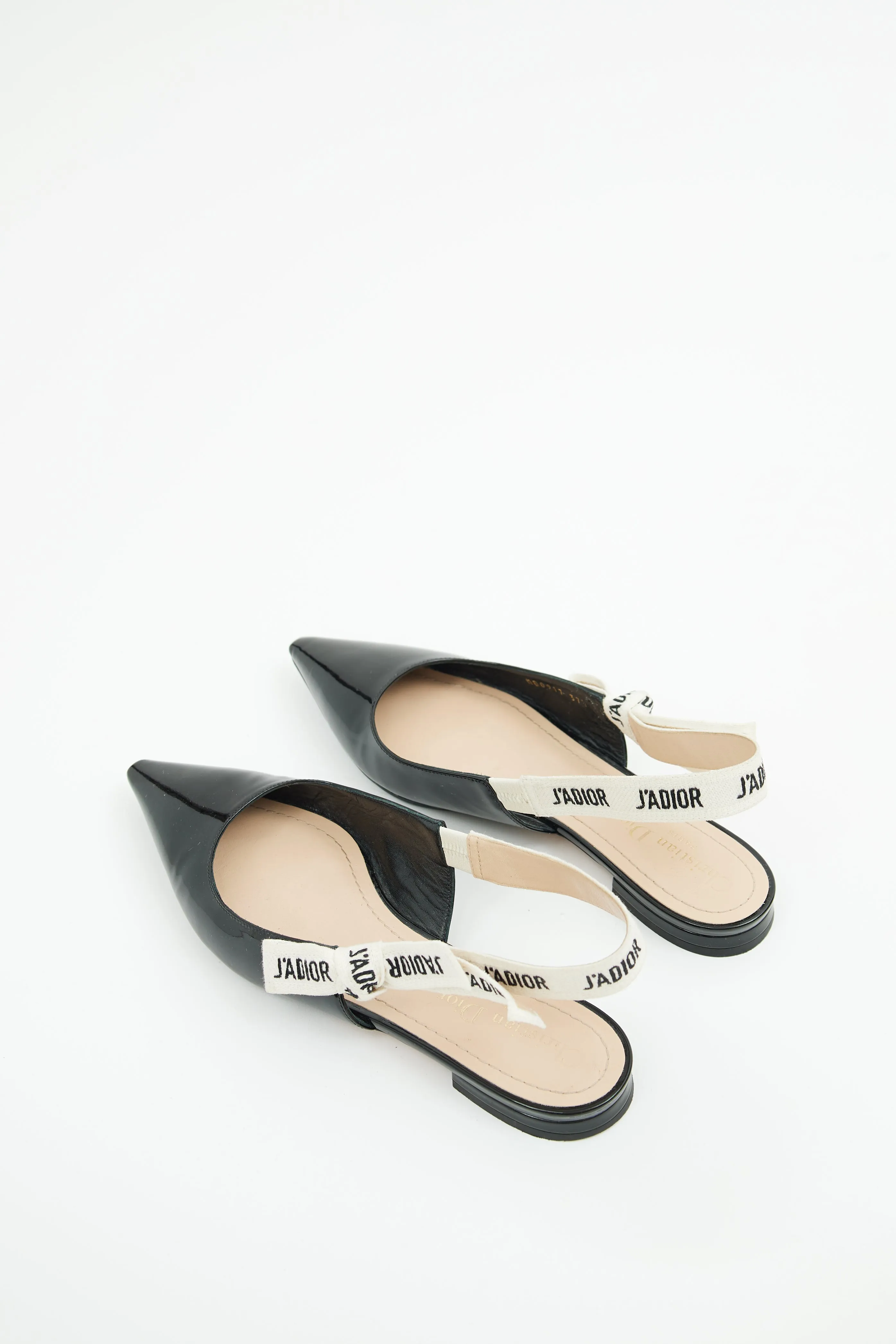 Black Patent J'Adior Slingback Flat