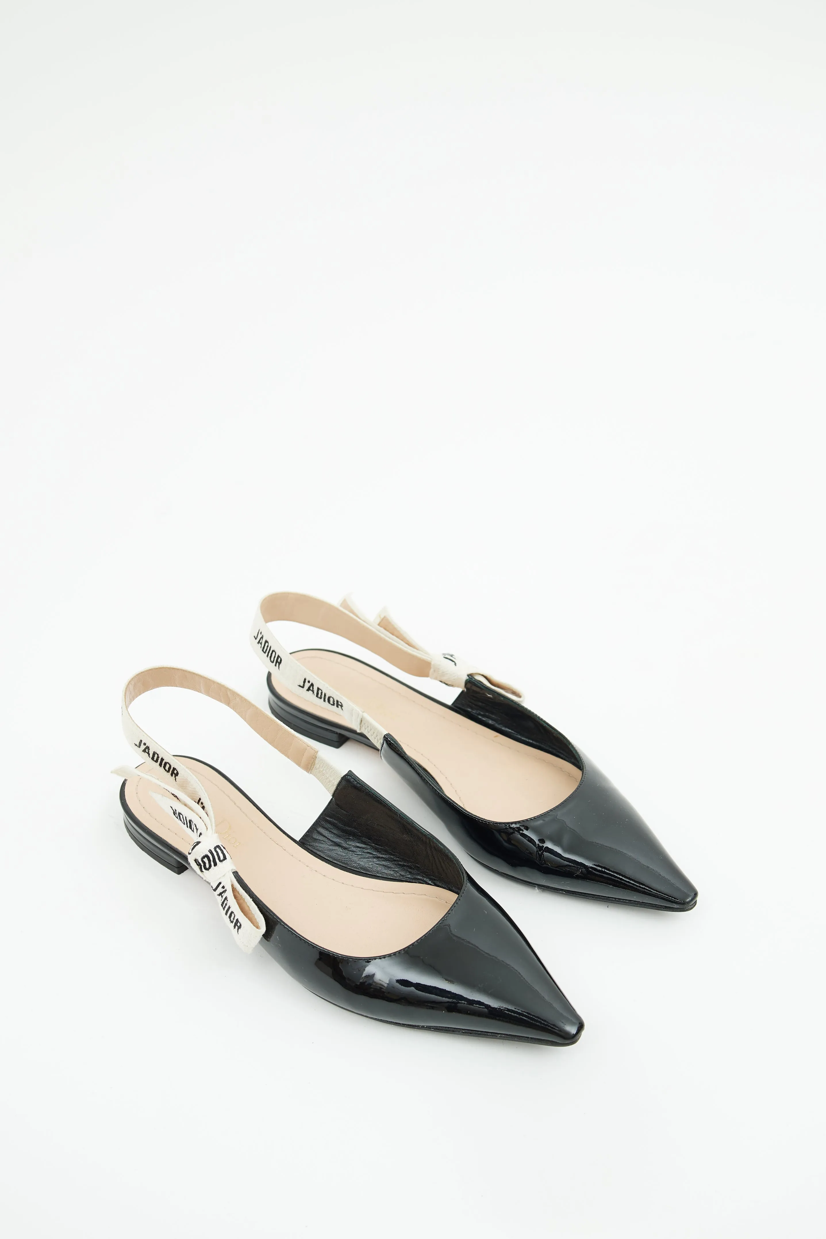 Black Patent J'Adior Slingback Flat