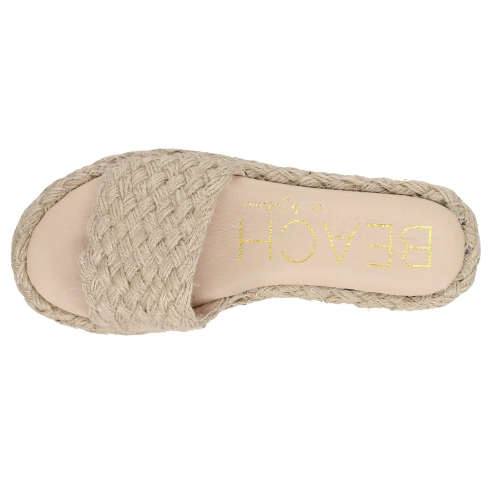 Caspia Espadrille Platform Slide Sandals