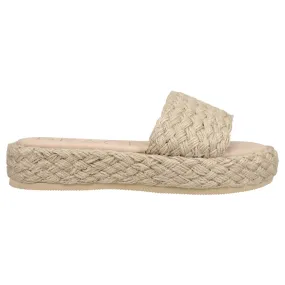 Caspia Espadrille Platform Slide Sandals