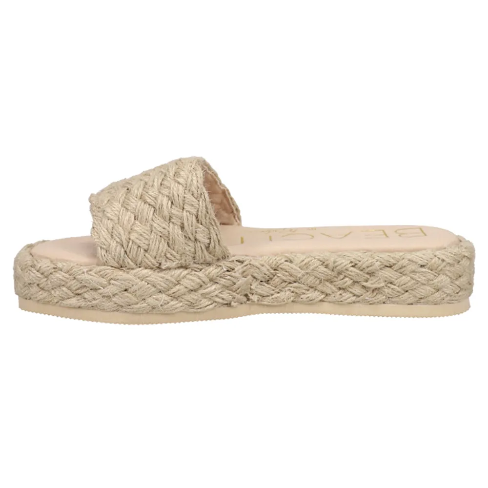 Caspia Espadrille Platform Slide Sandals