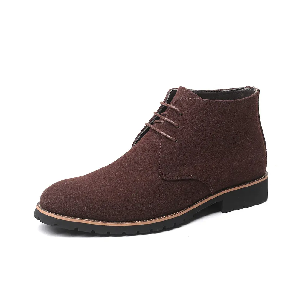 Classic suede chukka boots for men, non-slip ankle boots