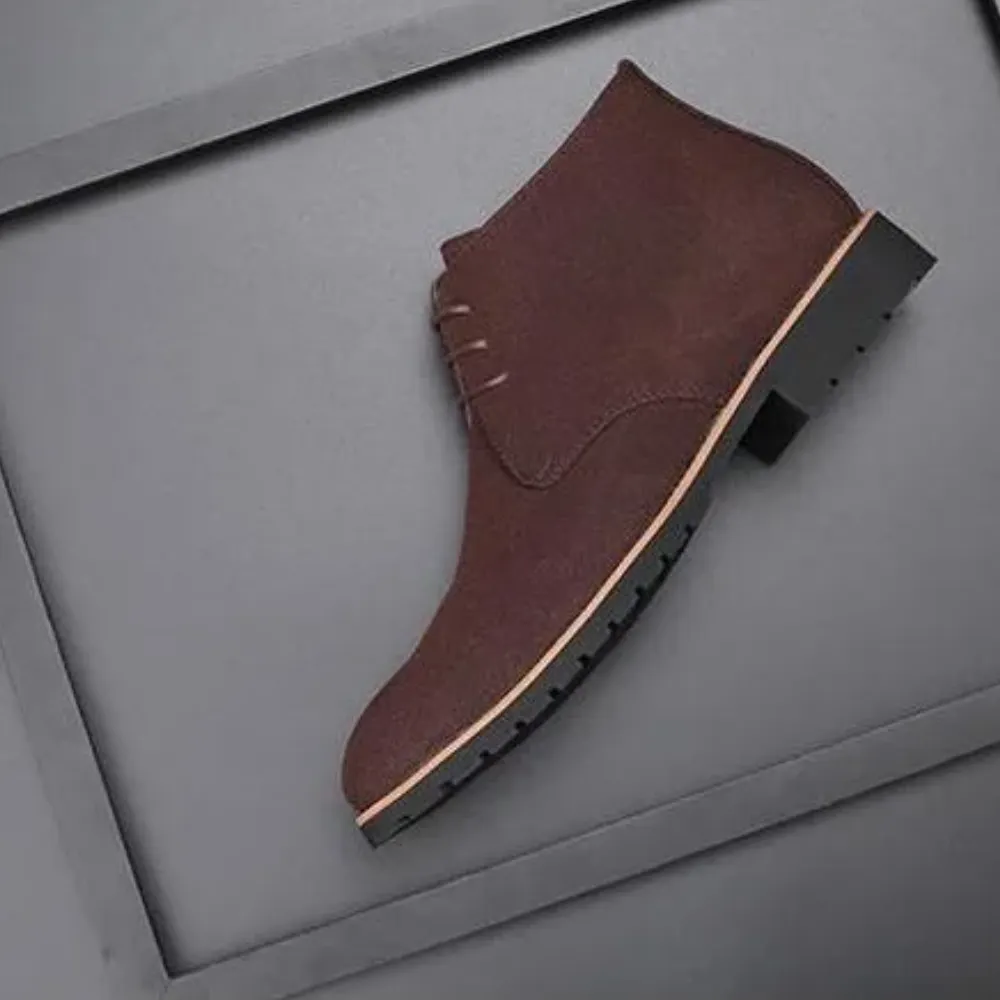 Classic suede chukka boots for men, non-slip ankle boots