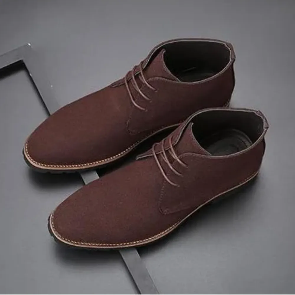 Classic suede chukka boots for men, non-slip ankle boots