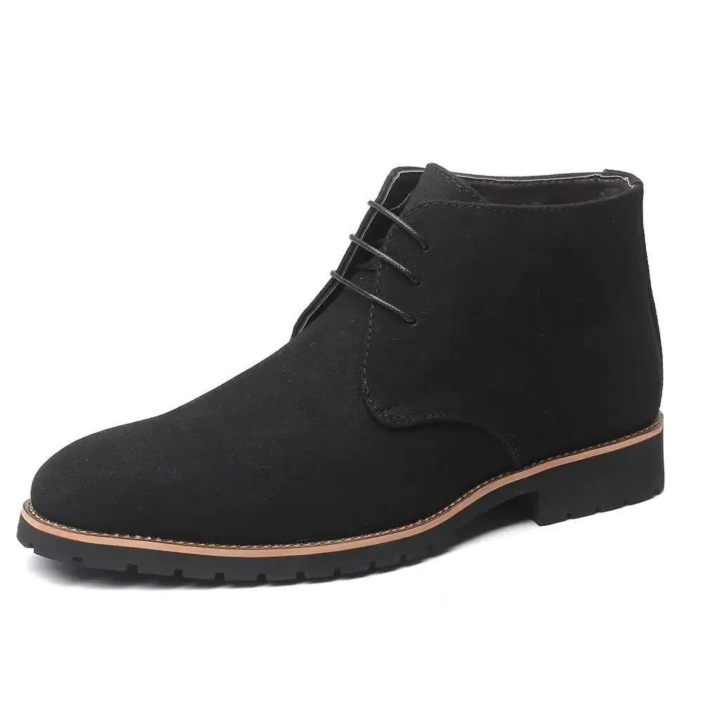 Classic suede chukka boots for men, non-slip ankle boots