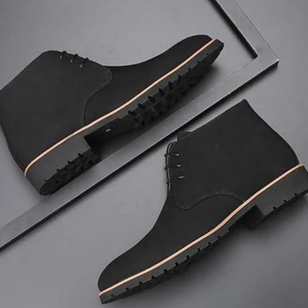 Classic suede chukka boots for men, non-slip ankle boots