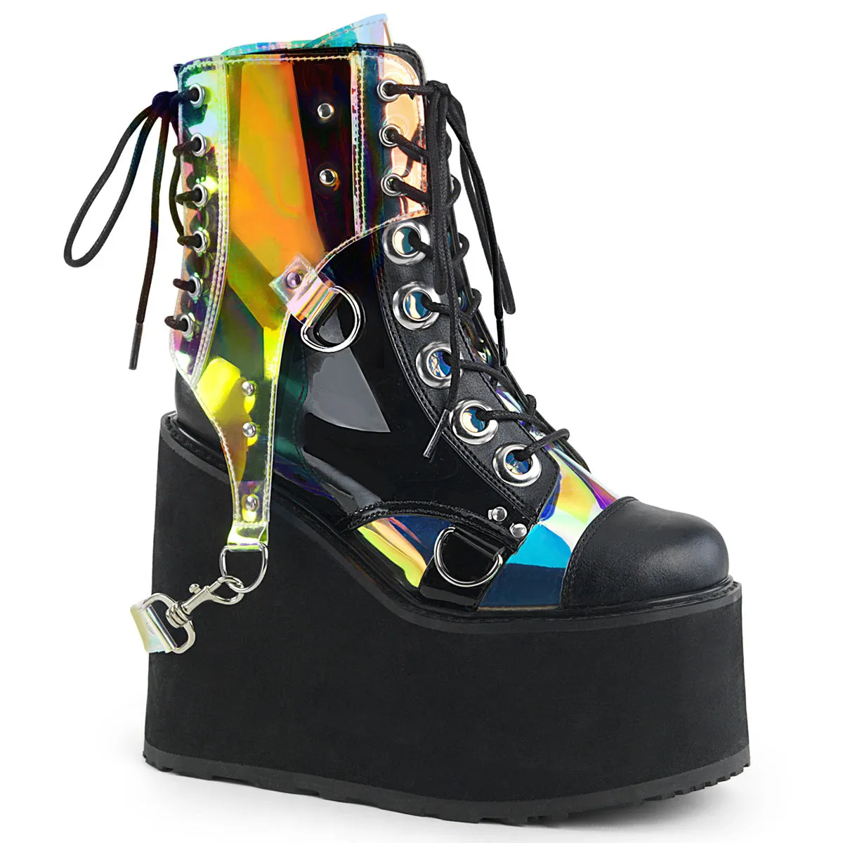 Demonia Swing-115 Wedge Platform Ankle Boot