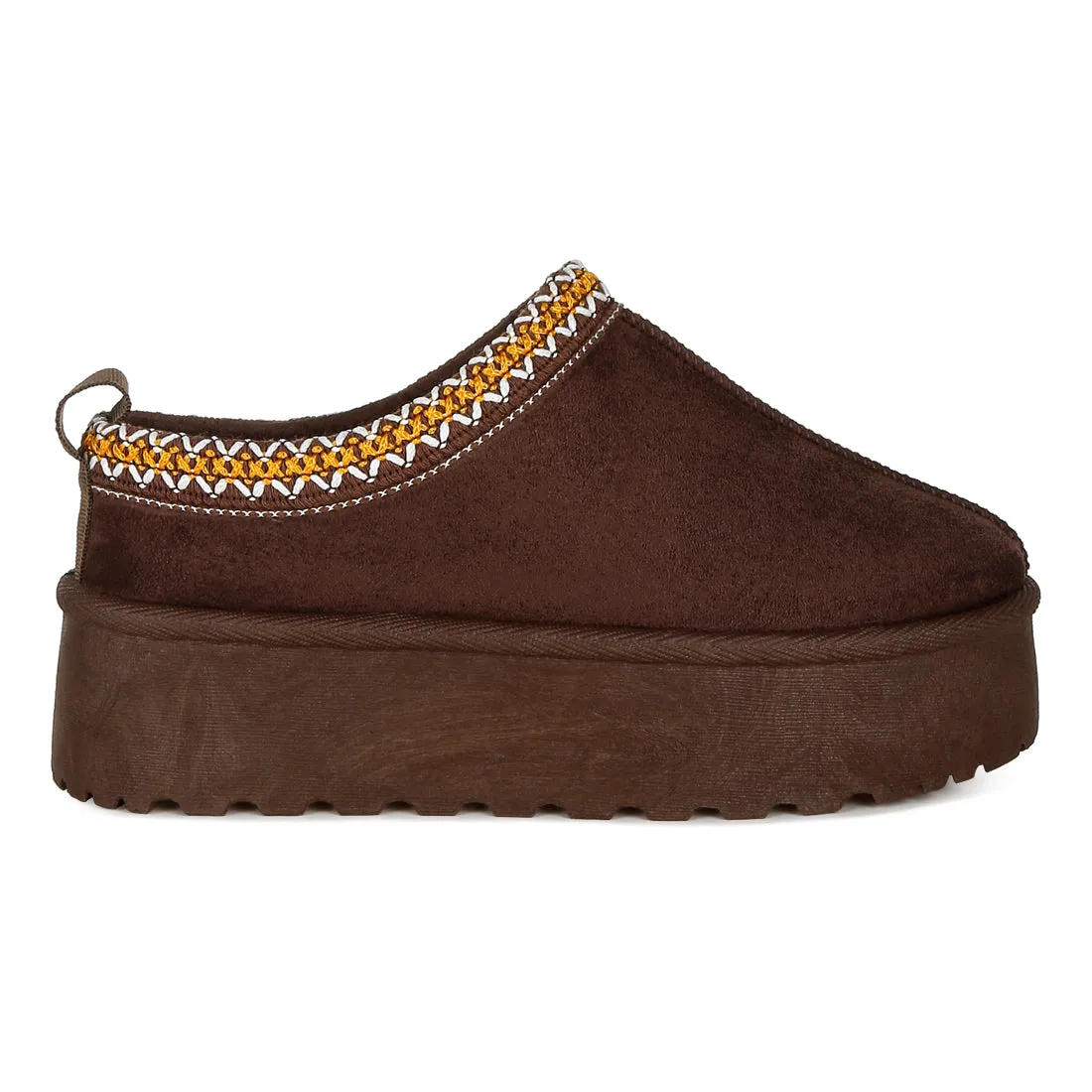 Embroidered Platform Classic Slip-On