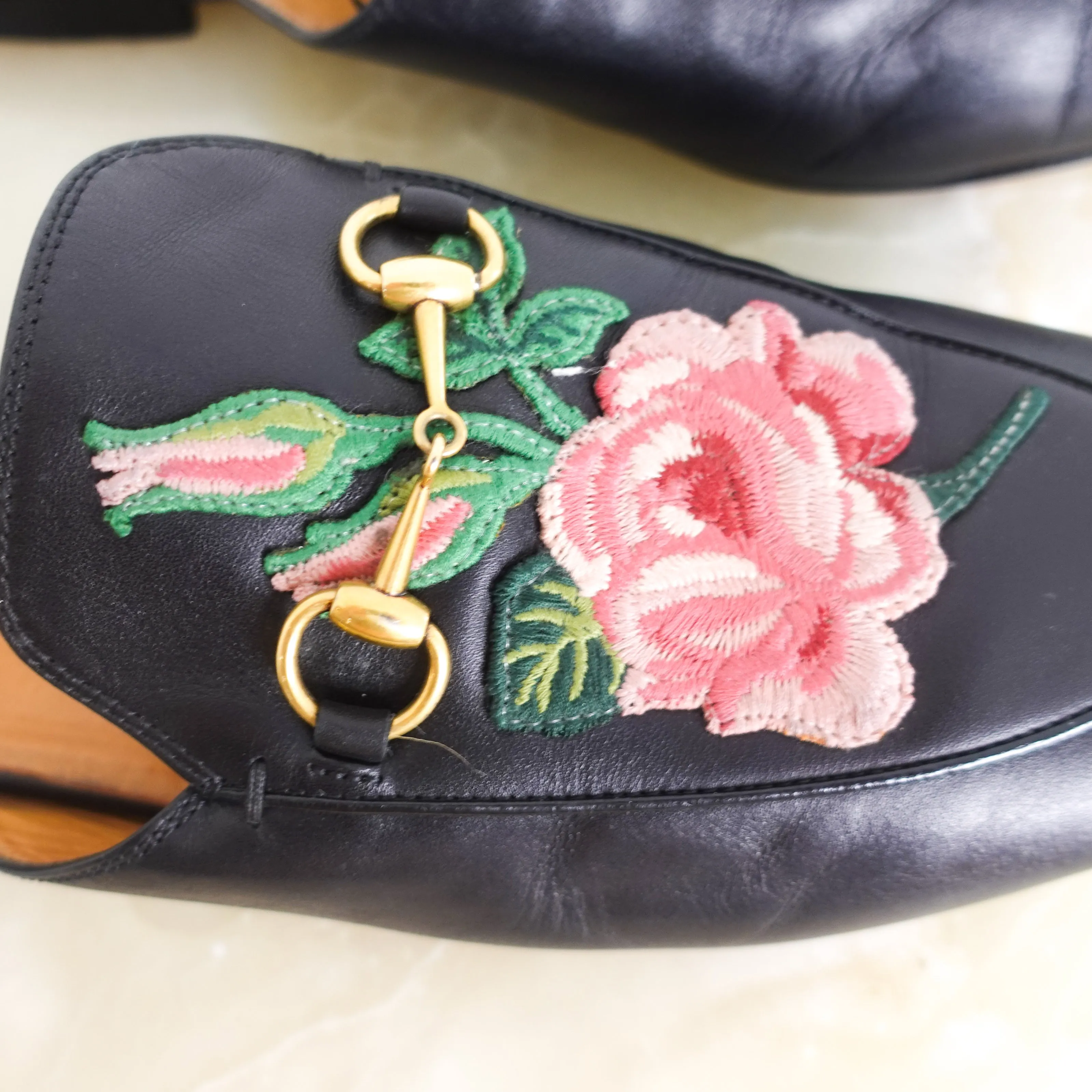 Embroidered prince town mules RRP £625