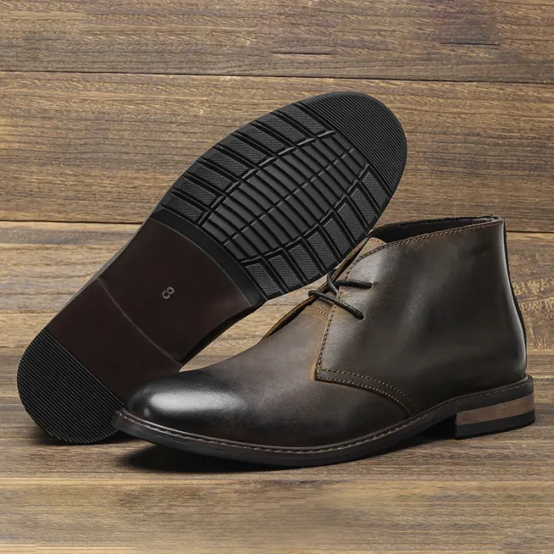 High quality leather chukka boots for men, timeless ankle boots