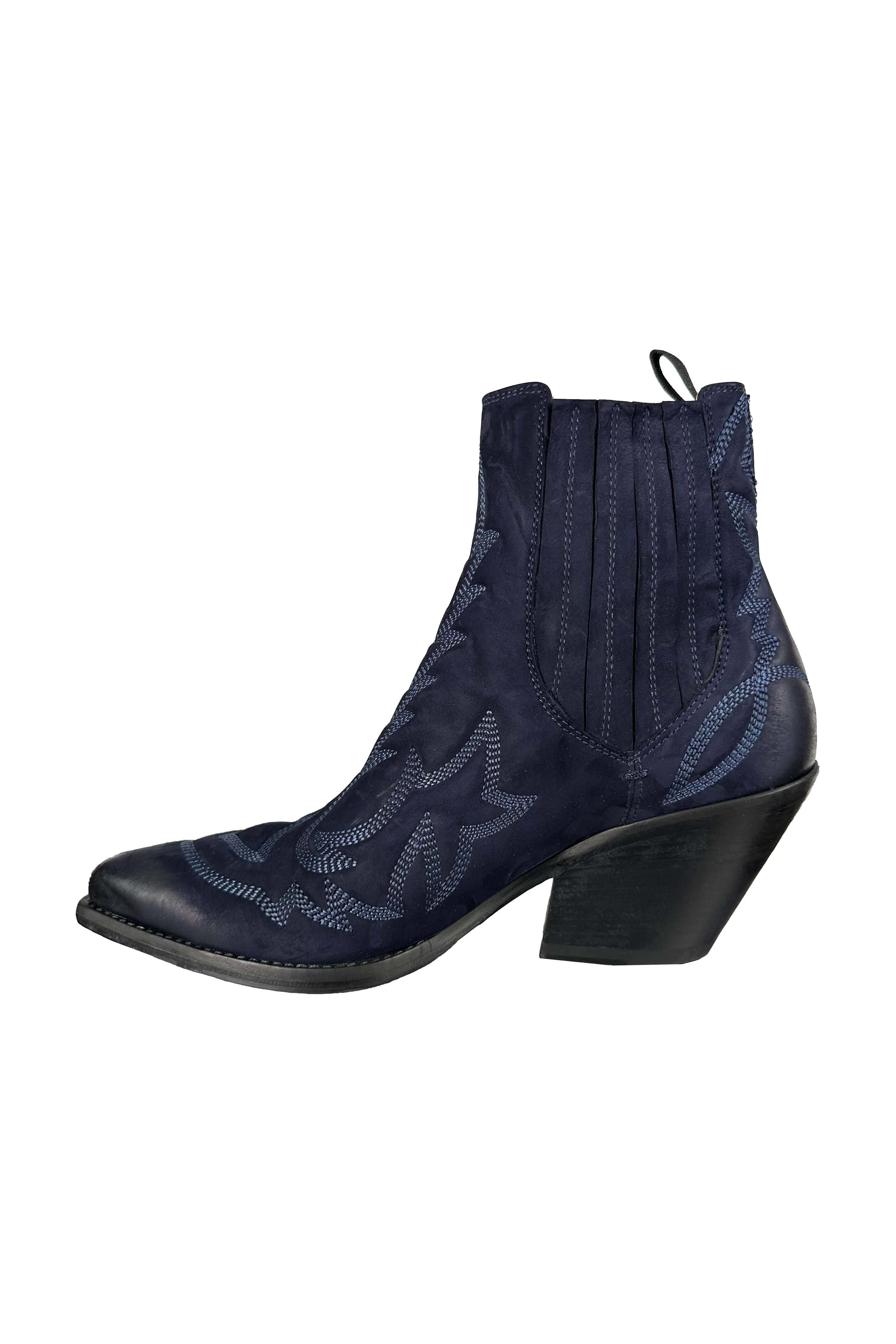 Jo Ghost Johanna Western Ankle Boot 4918 | Navy | Clearance Final Sale