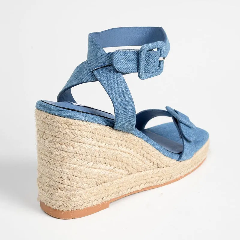 Madison Annabella Espadrille Wedge - Denim