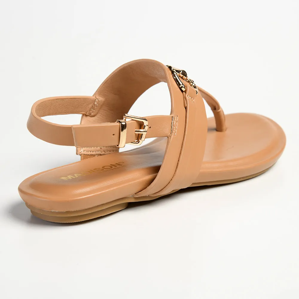 Madison Jayzee T-Bar Sandal - Tan