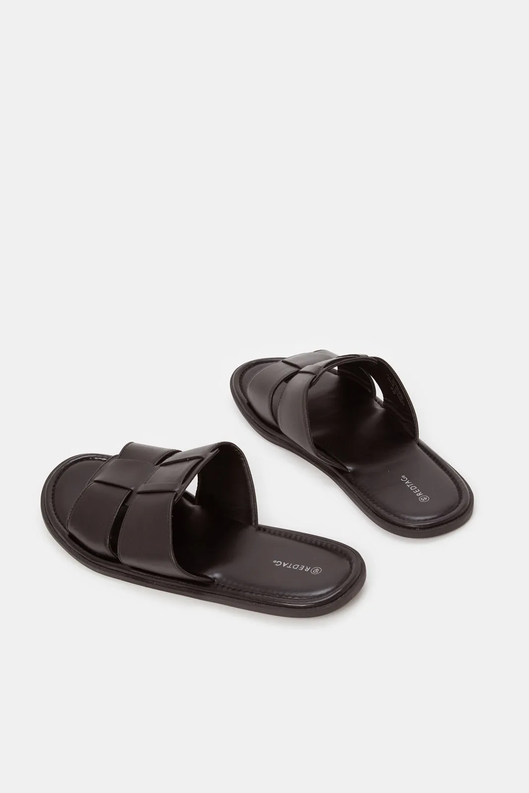 Men Black Fisherman Strap Slide