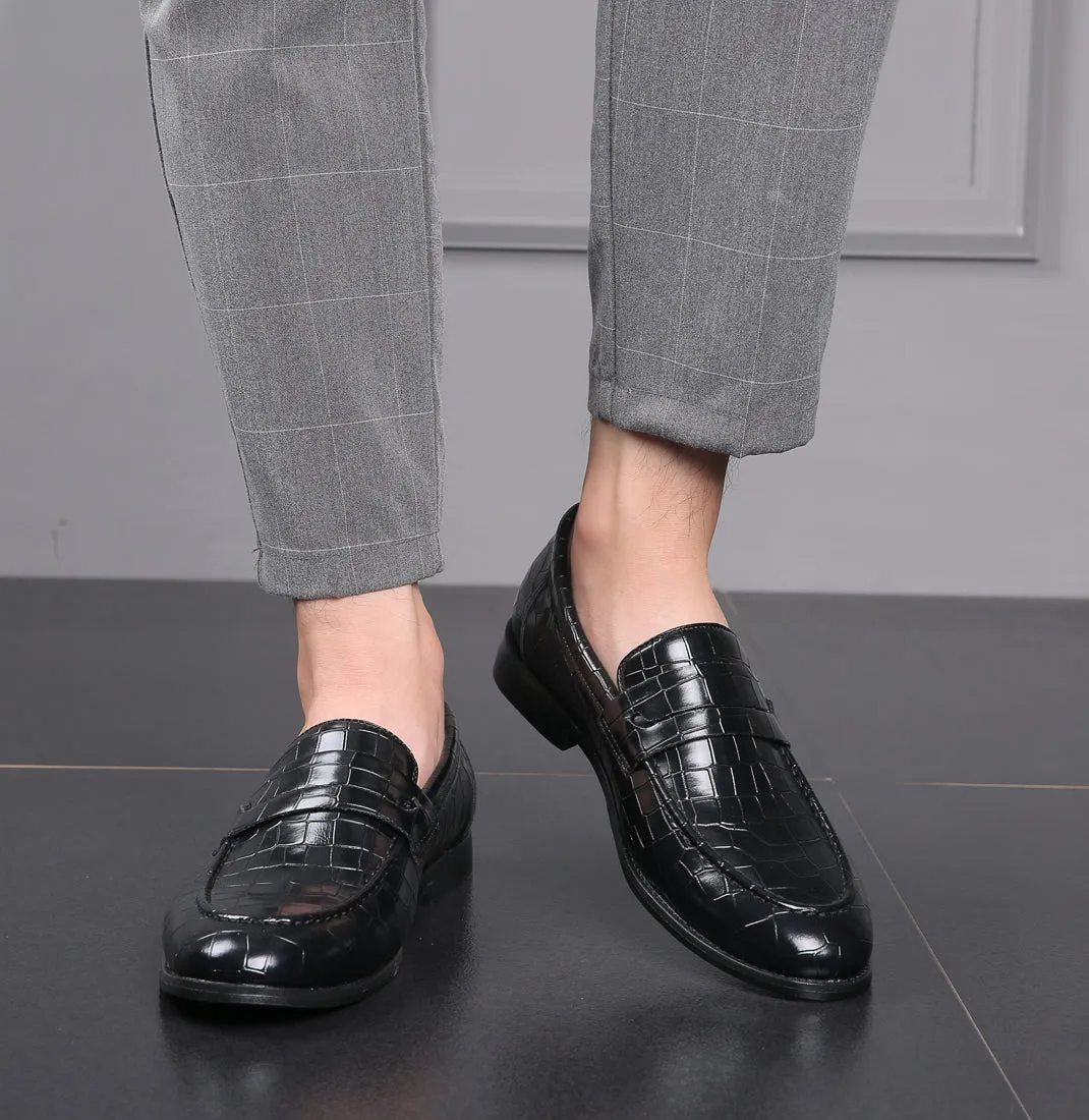 Men's Checkered Penny Loafers