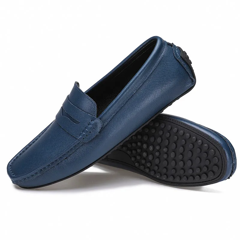 Men's Genuine Leather Plain Driving Moccasins