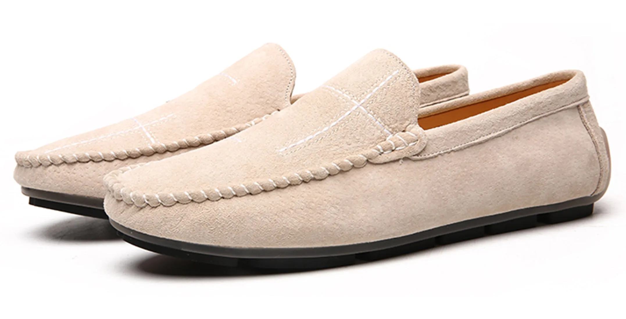 Men's Suede Cross Driving Moccasins