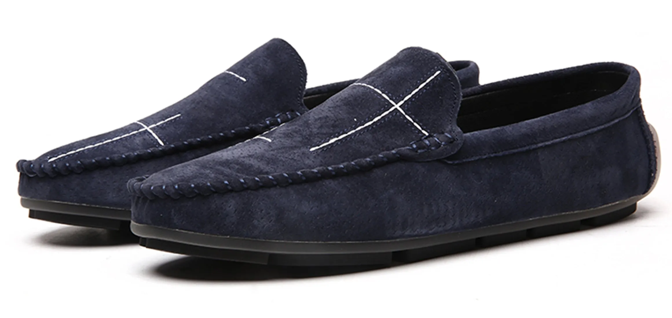 Men's Suede Cross Driving Moccasins