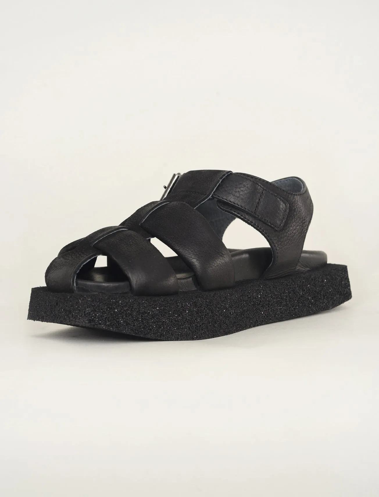 Modern Fisherman Sandal, Black