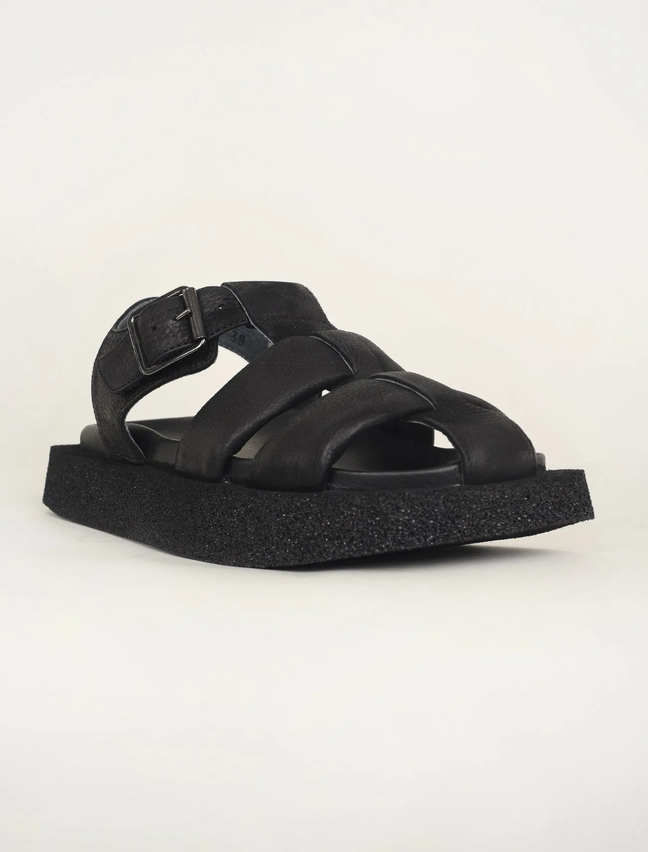 Modern Fisherman Sandal, Black