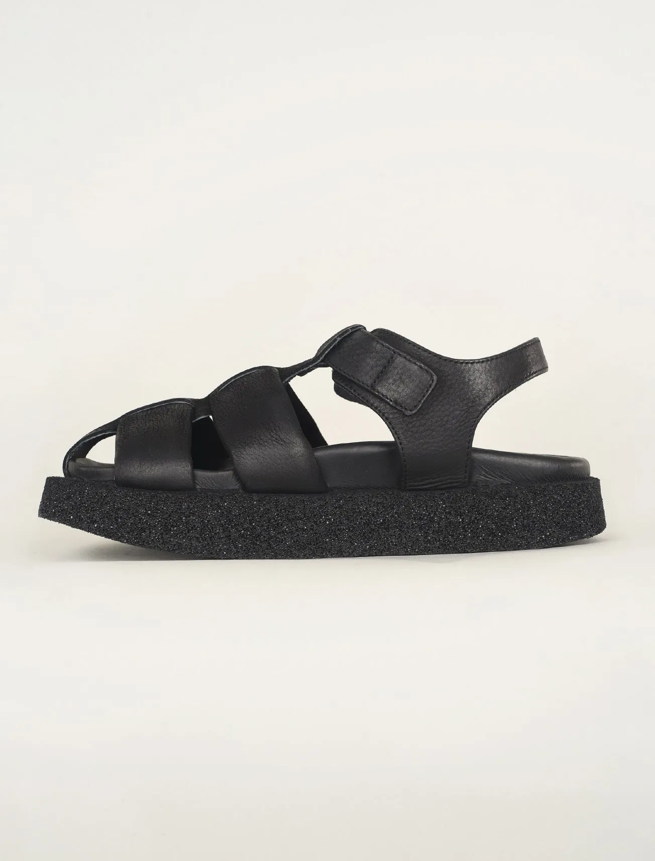 Modern Fisherman Sandal, Black