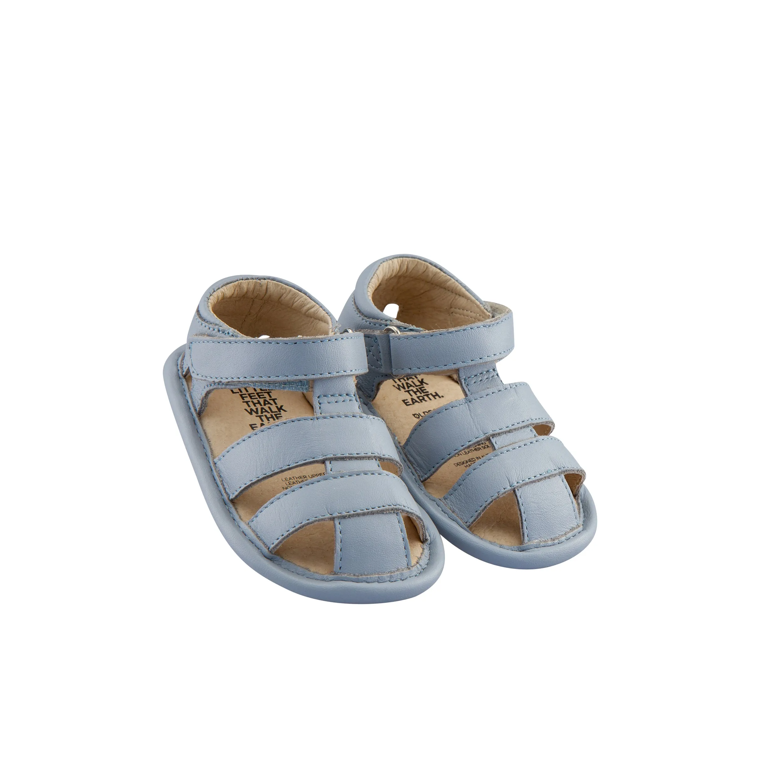 Old Soles Girl's and Boy's Leather Sandy Sandals, Dusty Blue