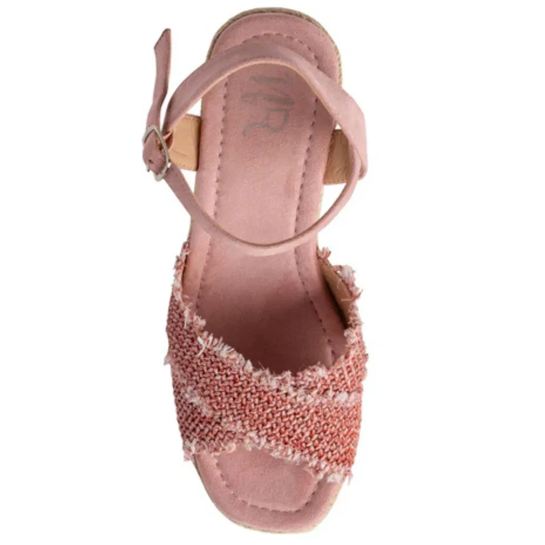 Online Exclusive | Elinor Wedge with Ankle Strap in Pink