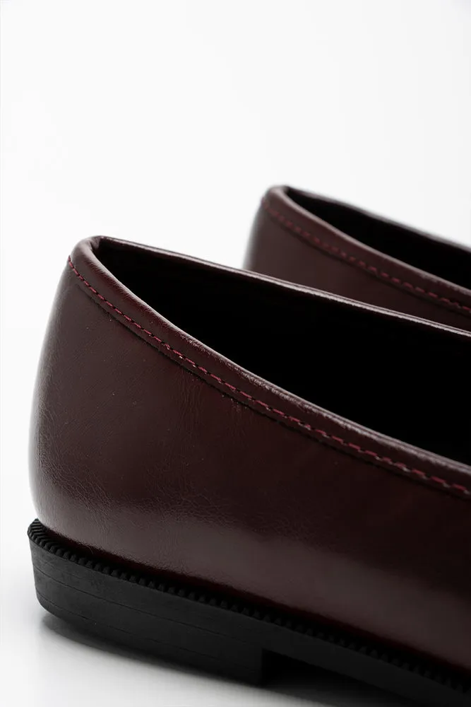 Snaffle Trim Loafer Burgundy