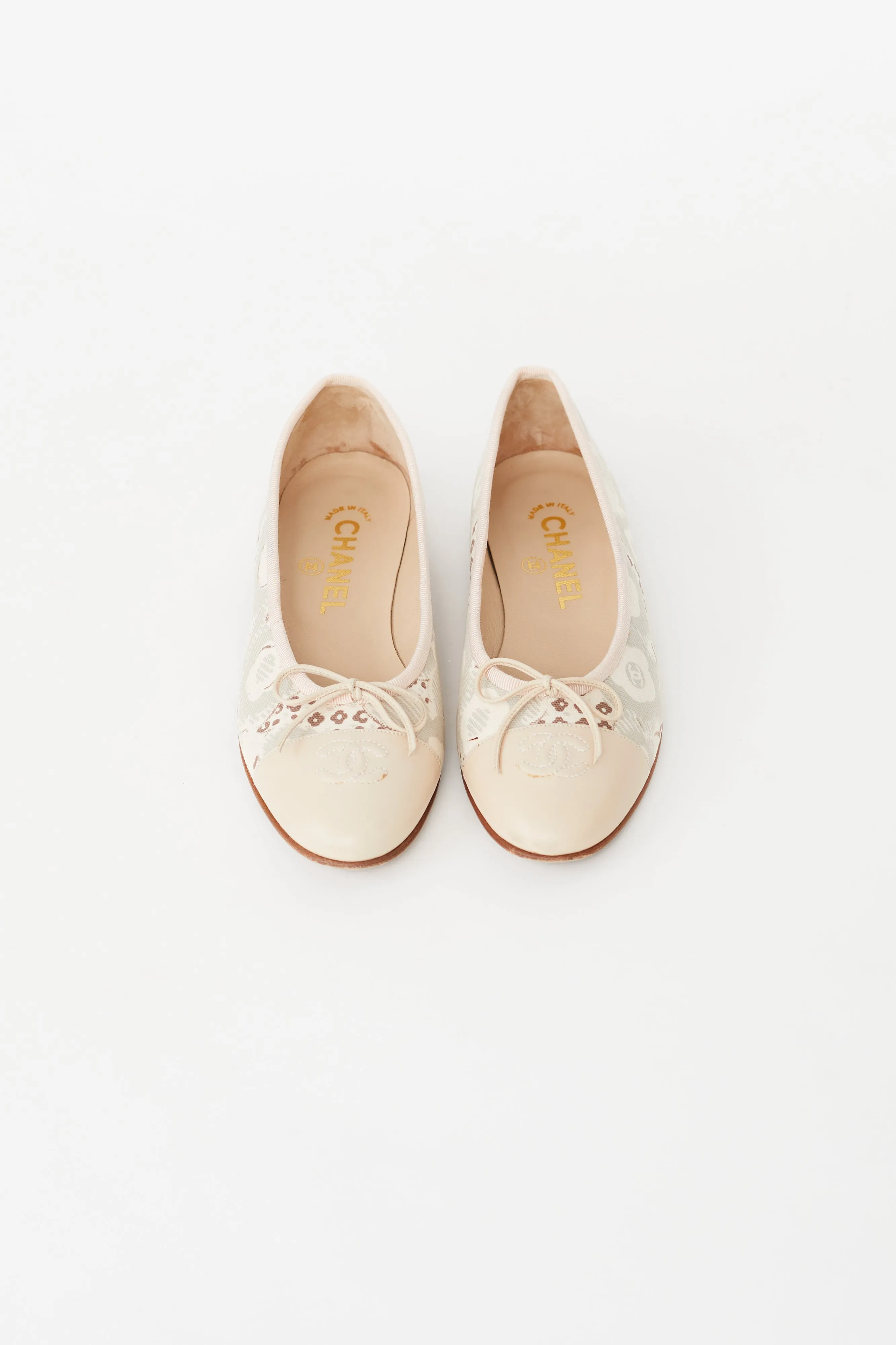 Spring 2005 Pink & Beige CC Ballet Flat