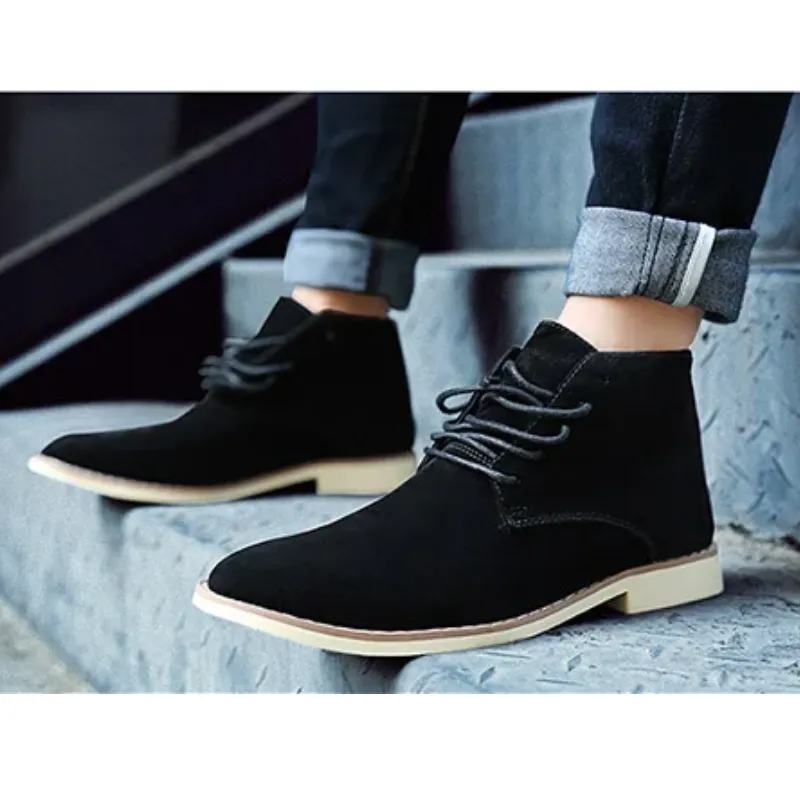 Stylish suede chukka boots for men, robust casual shoes