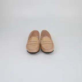 Tod's Beige Patent Gommino Driving Loafers