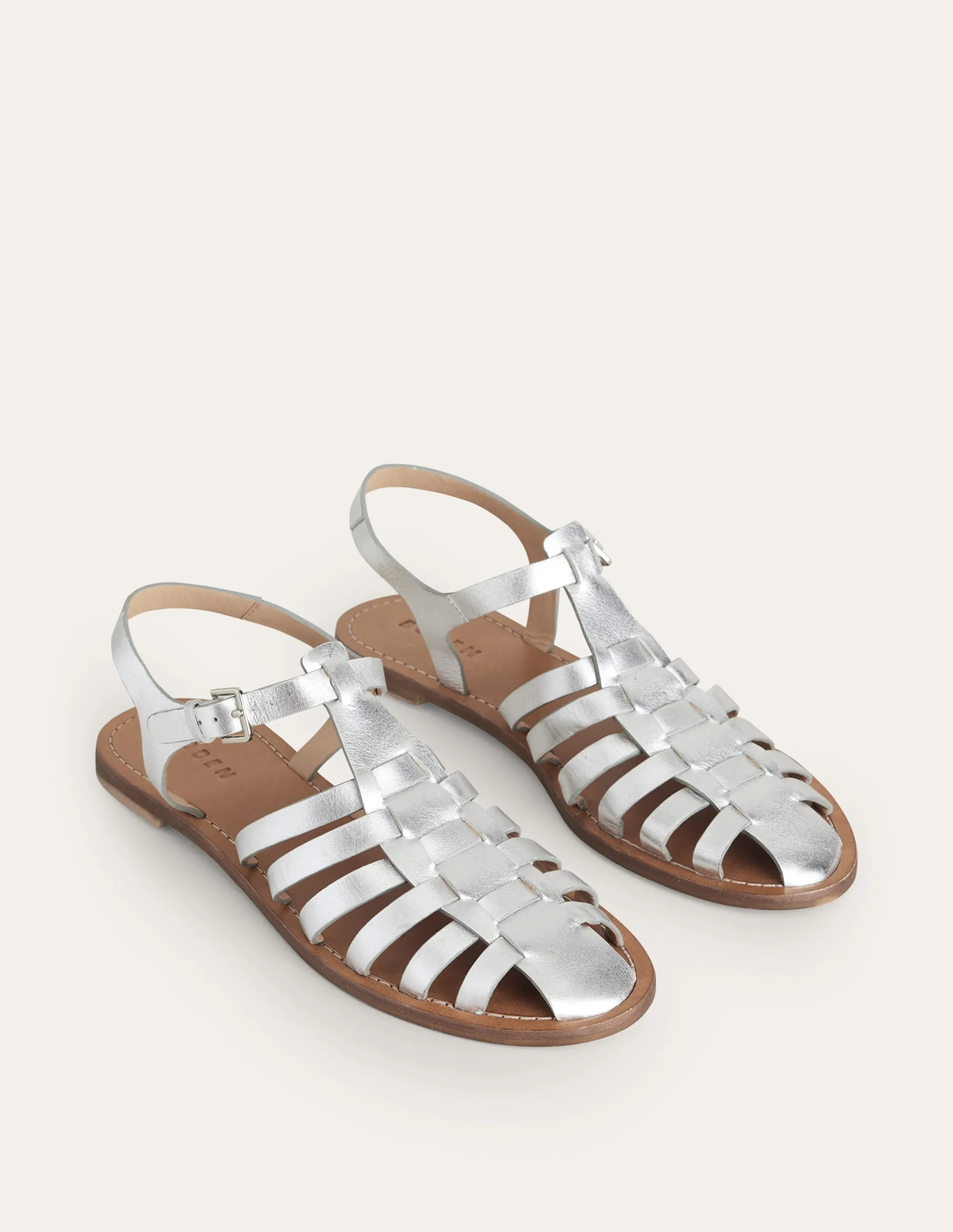 Traditional Fisherman Sandals-Silver