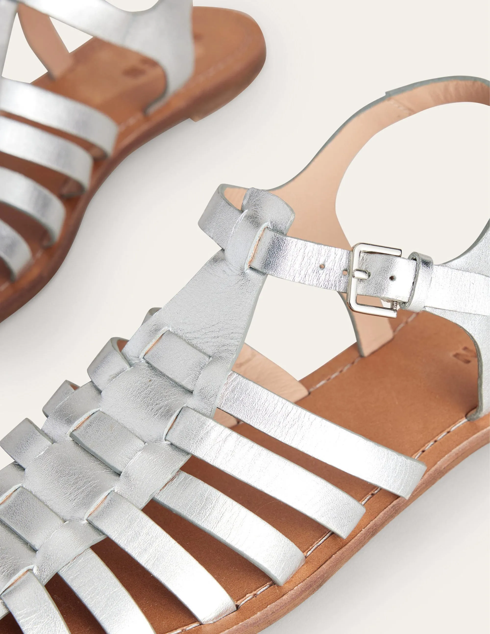 Traditional Fisherman Sandals-Silver