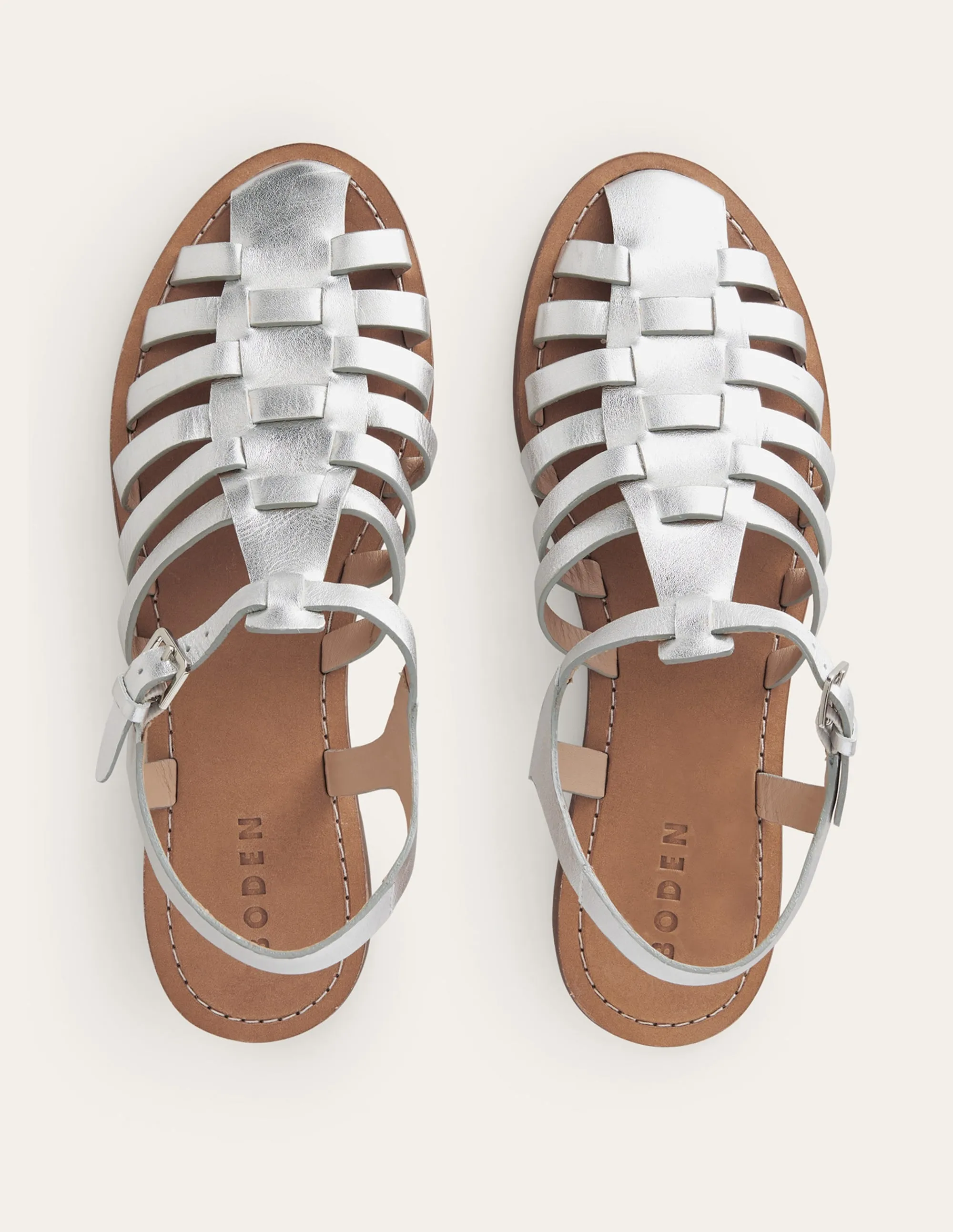 Traditional Fisherman Sandals-Silver