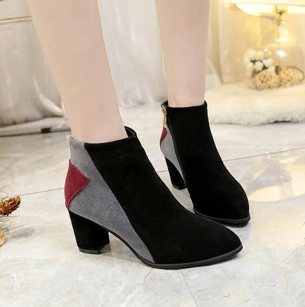 Women's Autumn/Winter Casual Heeled Ankle Boots