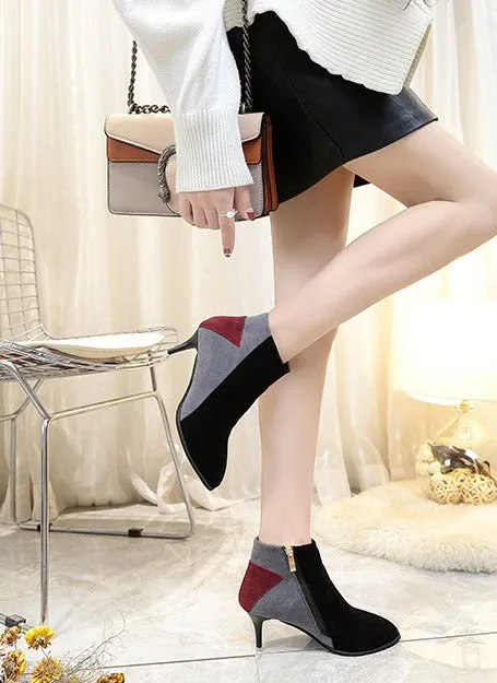 Women's Autumn/Winter Casual Heeled Ankle Boots