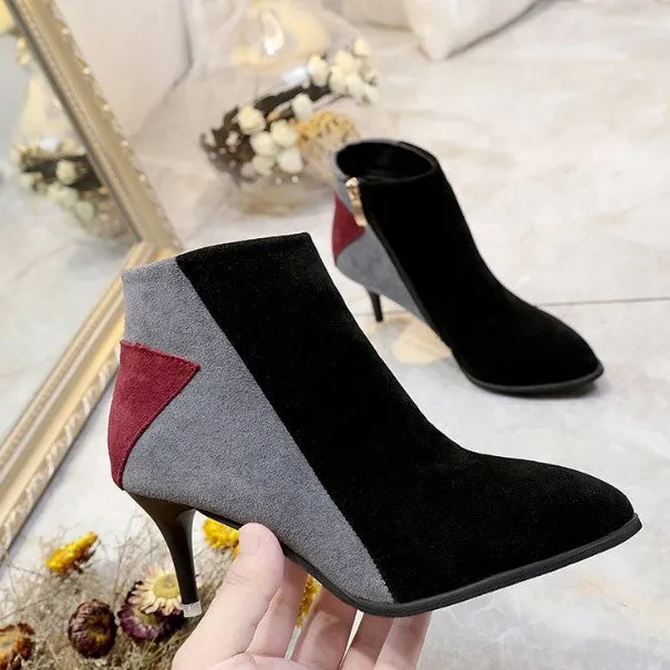 Women's Autumn/Winter Casual Heeled Ankle Boots