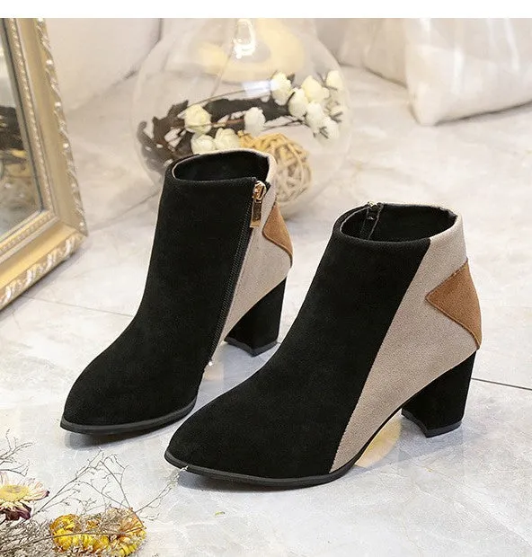 Women's Autumn/Winter Casual Heeled Ankle Boots