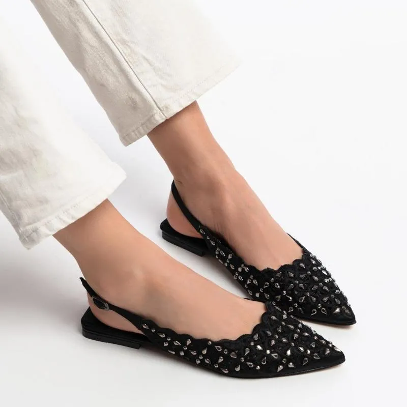 Women's Embroidered Detail Flats