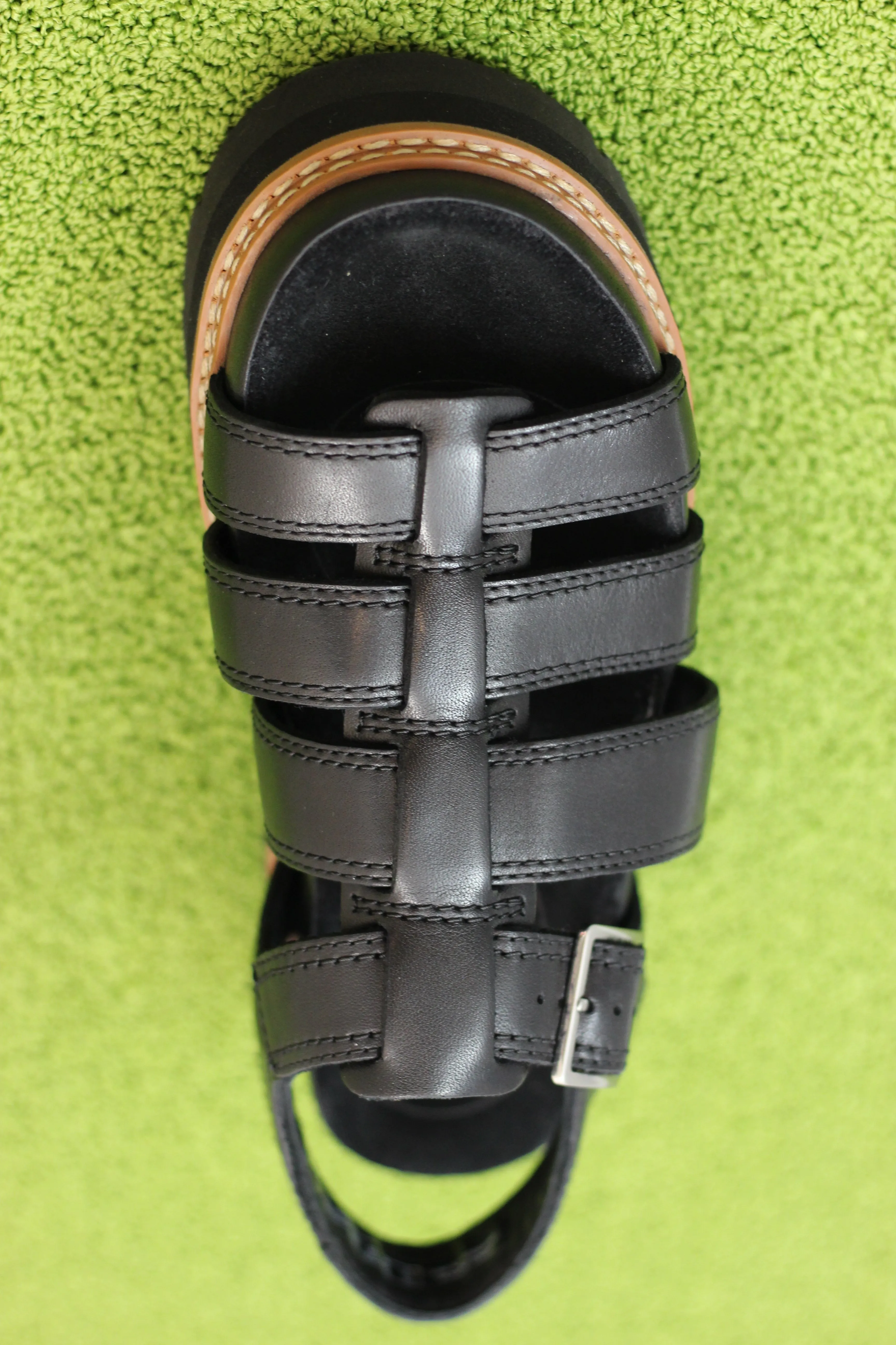 Women's Orianna Twist Sandal - Black Leather